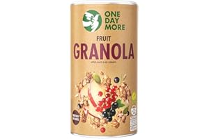ONEDAYMORE One Day More Granola aux fruits 450 g Petit-déjeuner nutritif pour l’énergie, Croustillant, Douceur naturelle, Parfait pour commencer la journée