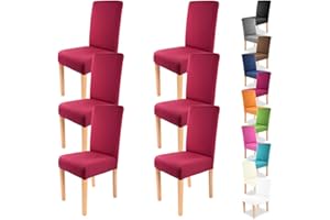 Gräfenstayn Charles 6 szt. pokrowców na krzesła ze stretchu, okrągłe i kwadratowe oparcia, opakowanie zaletowe, bi-elastyczne dopasowanie, ze znakiem Öko-Tex Standard 100: "Sprawdzone i godne