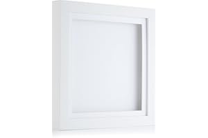 White 3D Deep Box Picture Frame Display Memory Box For Medals Memorabilia Flowers etc (10x8) by Picture Framing Direct