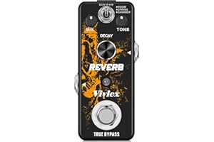 Vivlex Reverb Guitar Effects Pedal Stereo Reverberation Digital Ocean Verb Mini Stompbox with 3 Modes Room Spring Shimmer True Bypass Footswitch for Electric Guitar and Bass LEF-3800