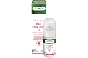 OLIOSEPTIL - Spray Gorge-Laynx - Idéal en cas de maux de gorge dès les premières gènes - Sans gaz propulseur - Dispositif Médical - 20 ml