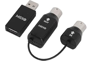 Zunate Trådlös MIDI Adapter, Professionell Low Latency 3ms MIDI Till USB Converter Keyboard Instrument Synthesizer för Digital Piano Keyboard Synthesizer med USB Adapter B för OS X
