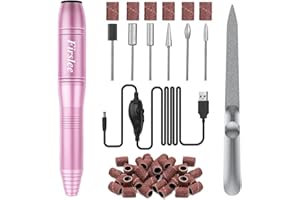 BELOVING Nagelfräser Elektrische für Gelnägel Acrylnägel, 20000 u/Min USB Nagelfeile Elektrisch Professionell Maniküre Pediküre Set für Zuhause und Salon, Hornhautentferner Elektrisch, Rosa
