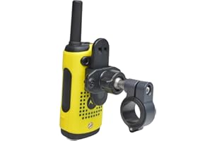 UAYESOK Support pour Talkie-walkie vélo, Universel Porte Radio pour Moto, Vélo, VTT, Scotter, Base de Serrage en Aluminium pour Guidon pour Motorola Tlkr Baofeng Kenwood Icom Radio avec clé spéciale.