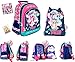 Produktbild My Little Pony - 2tlg. Set - Rucksack/Schulrucksack- 39 x 29 x 18 cm - passend für Din A4 + Passenden Turnbeutel/Sportbeutel - für Schule, Sport & Freizeit(42 x 32cm) + 12 Aufkleber/Sticker