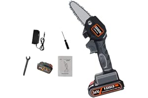 BIlinli Sega da potatura elettrica Ricaricabile Portatile da 36 V Mini Sega elettrica per Lavorazione del Legno con Batteria al Litio con Una Mano per Giardino