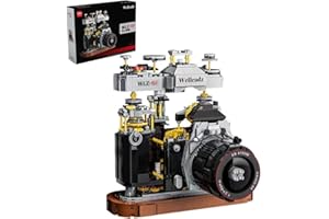 TIRFF Technic Kit di Costruzione per Fotocamera, Kit di Costruzione Educativo per Fotocamera per Bambini Adulti, Kit di Mattoncini per Fotocamera retrò Classica MOC, Compatibile con LEGO Technic - 1027Pezzi