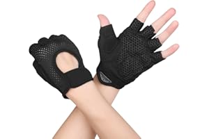 Yasdyri Fitness Handschuhe Damen Herren Trainingshandschuhe 2 Stück Anti Rutsch Silikon Atmungsaktive Sporthandschuhe für Gewichtheben Krafttraining, Handflächenschutz, Radfahren, Bewegung