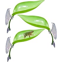 Kunststoff-Blatt Mit Saugnapf Für Terrarium – 2 Stück, Lila, 11,5 Cm, Für Frösche, Geckos, Reptilien