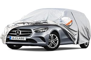 Kayme Bâche Voiture Étanche Respirante Compatible avec 2012-2023 Mercedes-Benz A-Class(W117/W176), 6 Couches Hayon Housse de Protection Voiture Extérieur, Contre Pluie Soleil Poussière avec Zip.