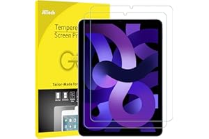 JETech Schutzfolie für iPad Air 5 (10,9-Zoll, Modell 2022, 5. Generation), Panzer Schutz Gehärtetem Glas Displayschutzfolie, 2 Stück