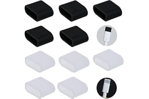 kiki fancy USB-C Schutzkappe 10er Pack, Staubschutzkappe USB-C Stecker Kunststoff Staubdichte Abdeckung des Datenkabels, Staubschutz des Ladekabels, Abdeckkappen für USB Typ-C (Transparent+Schwarz)