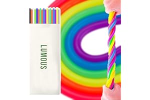 lumous rola Stretch Noodles 6''- Calming, Sensory Stretchy Strings, DIY Hand-Knit Rope, Sensory Toys for Stress Relief & Anxiety - Hours of Fun for Kids (24PCS STRETCHY NOODLES)