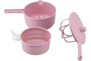 Alvinlite Centrifuga per insalata Alvinlite, scolaverdure multifunzionale Asciugatrice per frutta Cucina Lavaggio verdure Cesto scola frutta Forniture da cucina taglia unica Tipo rosa