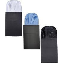 3 Pañuelos De Bolsillo Para Hombre Con Soporte - Accesorio Para Traje, Doblado Y Con Forma