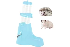 HUSALSEA Borraccia per criceti, accessori per criceti, colore blu, 3 in 1, per bere acqua automatica, 125 ml, per coniglietto, cincillà, riccio, scoiattolo