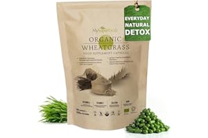 Wheatgrass Capsules | Organic | 1500mg per Serving | 180 Capsules | High Chlorophyll Content | MySuperfoods