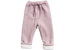 Jungerhouse Unisexe Enfants Élastique Taille Coton Hiver Chaud Pantalon en Polaire Bébé Garçons Filles Trousers Bottoms 1-5 Années