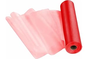 GOTRUST Transparent Organza Rolle, 50Mx30CM Organzastoff Tüllband, Tischband aus Organza Tüll, Dekostoff Organzarolle Organzaschleife für Geschenke,Stuhlbogen,Schärpe,Hochzeit Party Deko, DIY Handwerk (Rot)
