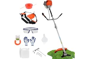 BLODFUNE Petrol Grass Strimmer 2 in 1, 2.2kw/8500RPM Grass Trimmer & Garden Strimmer, Air-Cooled Petrol Brush Cutter for Gardening(52 cc 2-Stroke)