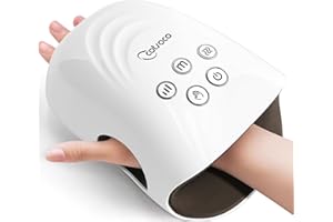 cotsoco Masajeadores de Manos Eléctricos, Masajeador de Manos Inalámbrico, Masajeador con Compresión y Calentamiento, el Mejor Regalo para Familiares y Amigos, Blanco.
