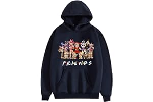 Jilijia Sweat à capuche 3D FNAF Five imprimé bande dessinée avec cordon de serrage pour enfants filles garçons adultes