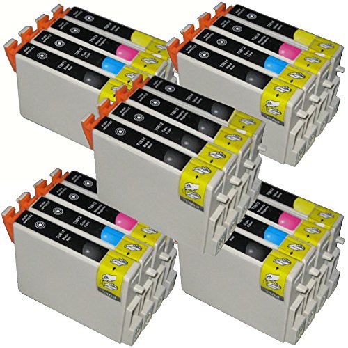 AA+inks - Cartuchos de tinta equivalentes al juego de cartuchos TO615 de Epson compatibles con impresoras Epson Stylus DX4200, DX4250, DX4800, DX4850, DX3800, DX3850, D68 y D88, 20 unidades, 8 cartuchos de tinta negra, 4 cartuchos de tinta magenta, 4 cartuchos de tinta cian y 4 cartuchos de tinta amarilla