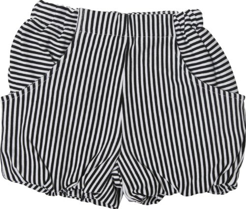 SOSOOKI Baby Girl's High Waisted Bubble Short Black Size 0 6-12 Months