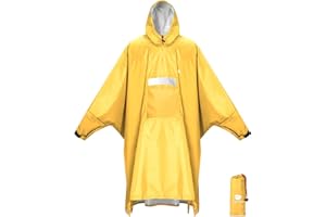 ANYOO Impermeabile Poncho Pioggia Riutilizzabile Multiuso Impermeabile con Cappuccio Packable Telo Riparo a Terra Foglio Ideale per Campeggio all'aperto Pesca Sopravvivenza,Taglia Unica