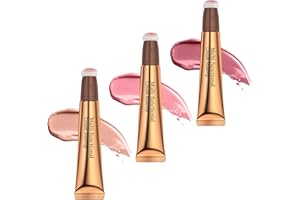 Ofanyia Contour Blush Highlighter Beauty Wand, Liquid Face Highlighter Blush Contour Stick with Cushion Applicator, Lightweight Blendable Super Silky Cream Contour Stick 3Pcs Blush (07#+08#+09#)