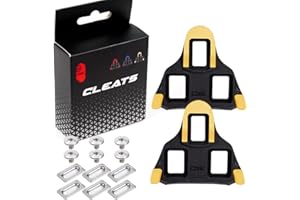 SHENZHENSHISHILILANTIANKEJIYOUXIANGONGSI Shimano SPD SL Cleats - Yellow, Compatible with SM-SH10/SM-SH11/SM-SH12, Road Bike Cycling Cleats