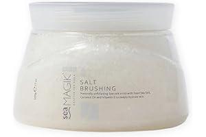 Sea Magik - Exfoliating Body Scrub, Dead Skin Remover for Body, Dead Sea Salt Scrub with Hydrating Coconut Oil and Vitamin E, Allergen Free Spa Fragrance, Pregnancy Safe, Vegan, Cruelty Free (500g)