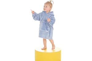 Panzy Baby Toddler Children Oversized Blanket Hoodie Comfy Wearable Blanket Hoodie with Large Pockets for kids Boys & Girls