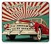 Produktbild Havana Maus Pad, Vintage Design der Marke New Classic Retro Auto rot und weiß Hälfte Beam, Standard Größe Rechteck rutschfeste Gummi Mauspad, Pale Sea Green und Ruby