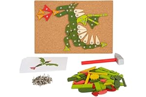 Small Foot Gioco martelletto in Legno Piante & Creature, con Motivi naturalistici per Bambini dai 3 Anni, 12358