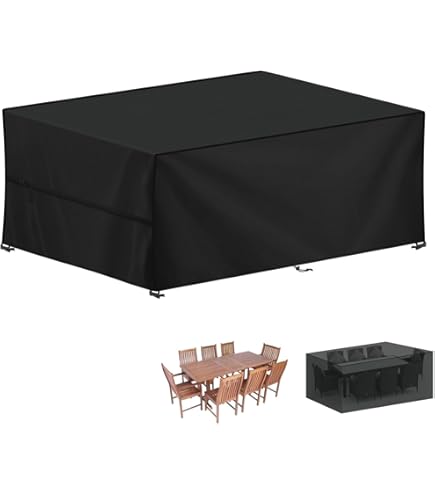 Tuinmeubelhoes 160 x 160 x 80 cm waterdichte rotan terrastafelhoezen voor sneeuwbestendige bescherming, grote tuinmeubelhoes voor tafelstoel bank, groene kleur Tuinmeubelhoes 160 x 160 x 80 cm waterdichte rotan terrastafelhoezen voor sneeuwbestendige bescherming, grote tuinmeubelhoes voor tafelstoel bank, groene kleur