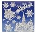 Produktbild Unbekannt 8 tlg. Set Fensterbild - Weihnachtsmann Schnee Weihnachten Glitter Glitzer - Sticker Fenstersticker / Fensterbilder