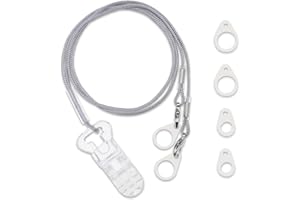 Artomnivera Hearing Aid Anti-Loss Lanyard Safety Retainer, Includes Multiple Silicone Ring Sizes—Never Lose Your Hearing Aid Again! Ideal for Daily Use by Seniors and Children