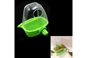 MONGTSAMZ Baignoire Oiseaux Cage Mangeoire Multifonctionnelle - Distributeur Automatique De Nourriture pour Oiseaux Perroquets, Accessoires pour Cages à Oiseaux pour Petits Oiseaux Pinson, Perruche, Canari