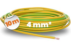 10 Meter Lapp 4520003 H07V-K 4 mm² grün-gelb I Erdungskabel I Verdrahtungsleitung I Aderleitung flexibel I PVC-Einzelader I Litze 4mm2 I Verdrahtung