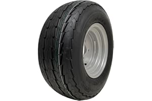 Parnells - 1 Roue de Remorque Complète 20.5x8.00-10, Pneus Sans Chambre à air 4 Plis Wanda P815 + 4 Goujons Jante en Acier PCD de 4 Pouces, Diamètre 520 mm, Largeur 200 mm, 412 kg, Homologué sur Route