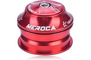 Dioche Auriculares de Bicicleta, Bicicleta de Aleación de Aluminio Frente Tenedor Stem Headset Reemplazo Bicicleta Accesorio para Mountain Bike(Negro)