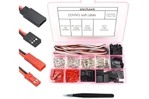 ELECHAWK 40 Set Servo Spina Maschio Femmina Connettore Crimp Pin Cavo Kit Compatibile JST SYP Futaba per Hitec Spektrum RC