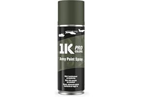 1K PRO COLORS Militär-Farbspray Army 1K PRO – 400ml Spraydose matt, Militärfarbe, UV und wetterfest, schnelltrocknend, DIY Projekt - RAL6003 NVA Grün