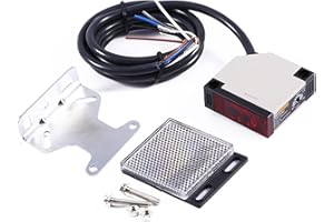 Jeanoko Interrupteur de capteur photoélectrique à réflexion spéculaire photoélectrique AC 90-250V 3A E3JK-R4M1 interrupteur de capteur pour détecter la présence d'objets