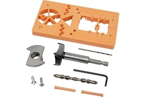 Flintronic Broca para Bisagras Ocultas, 35mm Broca De Bisagra, Guía de Perforación de Bisagra Oculta de 35 mm, con Posicionador Forstner, Herramientas de Carpintería Adecuadas para Puertas de Armario