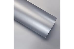 GOYAPRINT Vinilo Adhesivo Metalizado Para Muebles Cocina Paredes Ventanas Manualidades Papel Adhesivo Decorativo (60x300 cm, Plata)