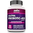 Zenith Nutrition Ultra Probiotic- 40 Billion CFU's - 16 strains- Best for Digestive Health, Immune support- Ultra Strength Probiotics- 30 Veg Capsules