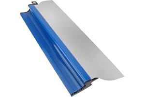 HISUEKIG Lame D'Écrémage de 40 CM, Lisseuse Enduit en Acier Inoxydable, Lame a Enduire, Spatule Enduit pour Grande Zone de Travail, Décoration Murale, Outil de Construction