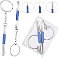 2Pcs Tiny Eyeglass Screwdriver Repair Kit-Mini 3 in 1 Precision Glass Screwdrivers Set, Tiny Eyeglass Screwdriver Keychain Mini Screwdriver for Eyeglass,Watch, Jewelry (Phillips,Hex,Flat Head)